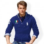 Fleece Full-Zip Flag Hoodie - club royal